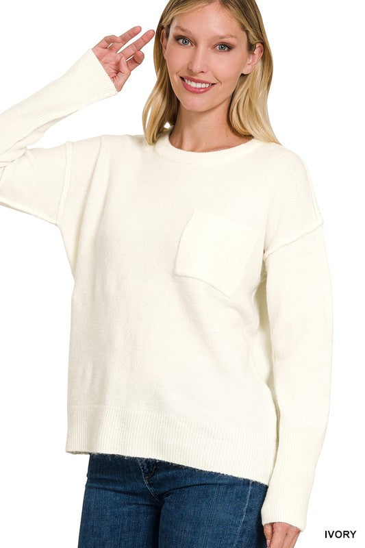 Hi/Lo Sweater - Ivory