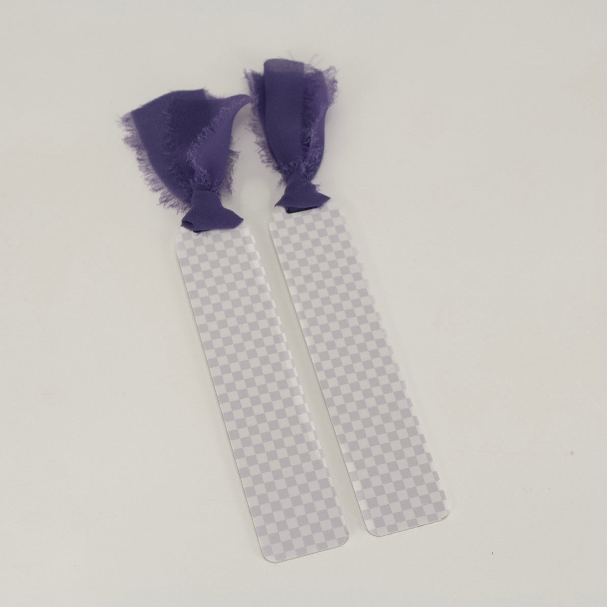 Grey Checkered - Printed Bookmark