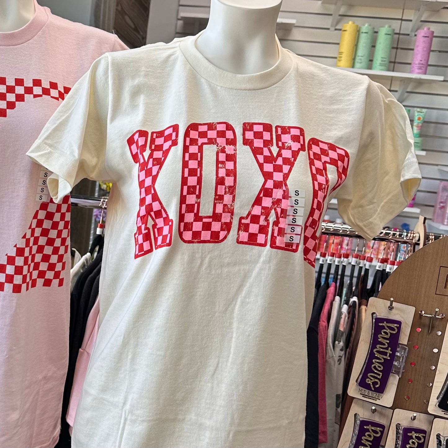 XOXO Checkered Tee