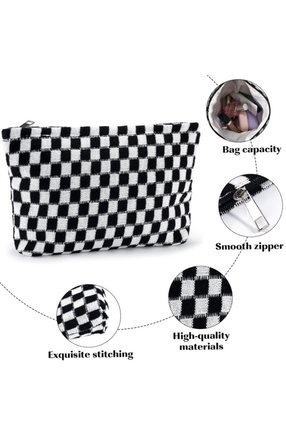 Checkered - Cosmetic Bag
