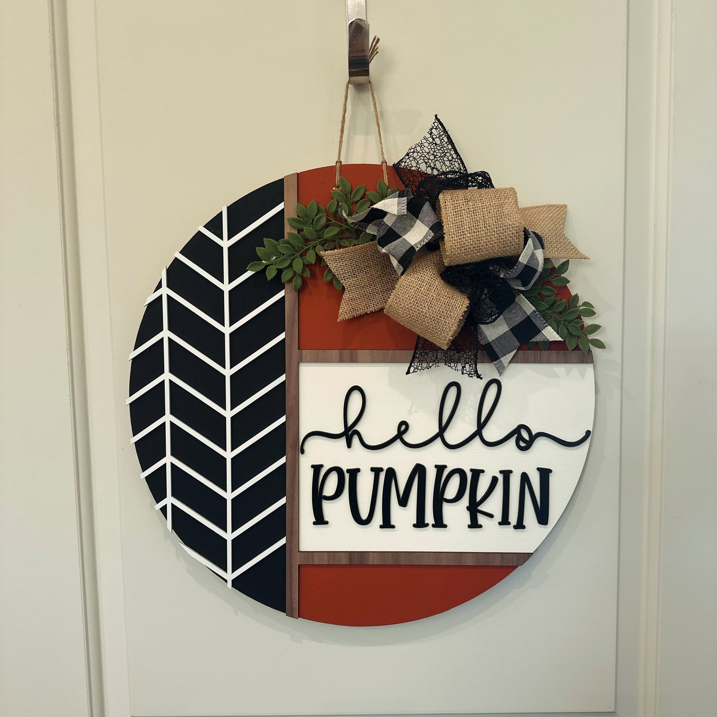 Hello Pumpkin -  Door Hanger