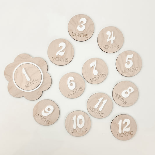 Interchangable Flower Baby Monthly Markers