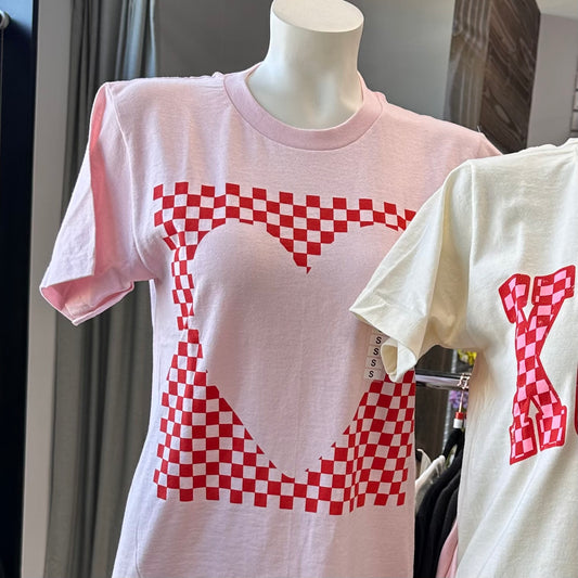 Checkered Heart Tee