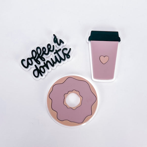 Coffee & Donuts - Acrylic Magnet Set