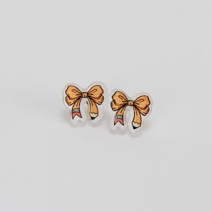 Pencil Bow Studs