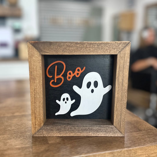 Boo - 6" Square Sign