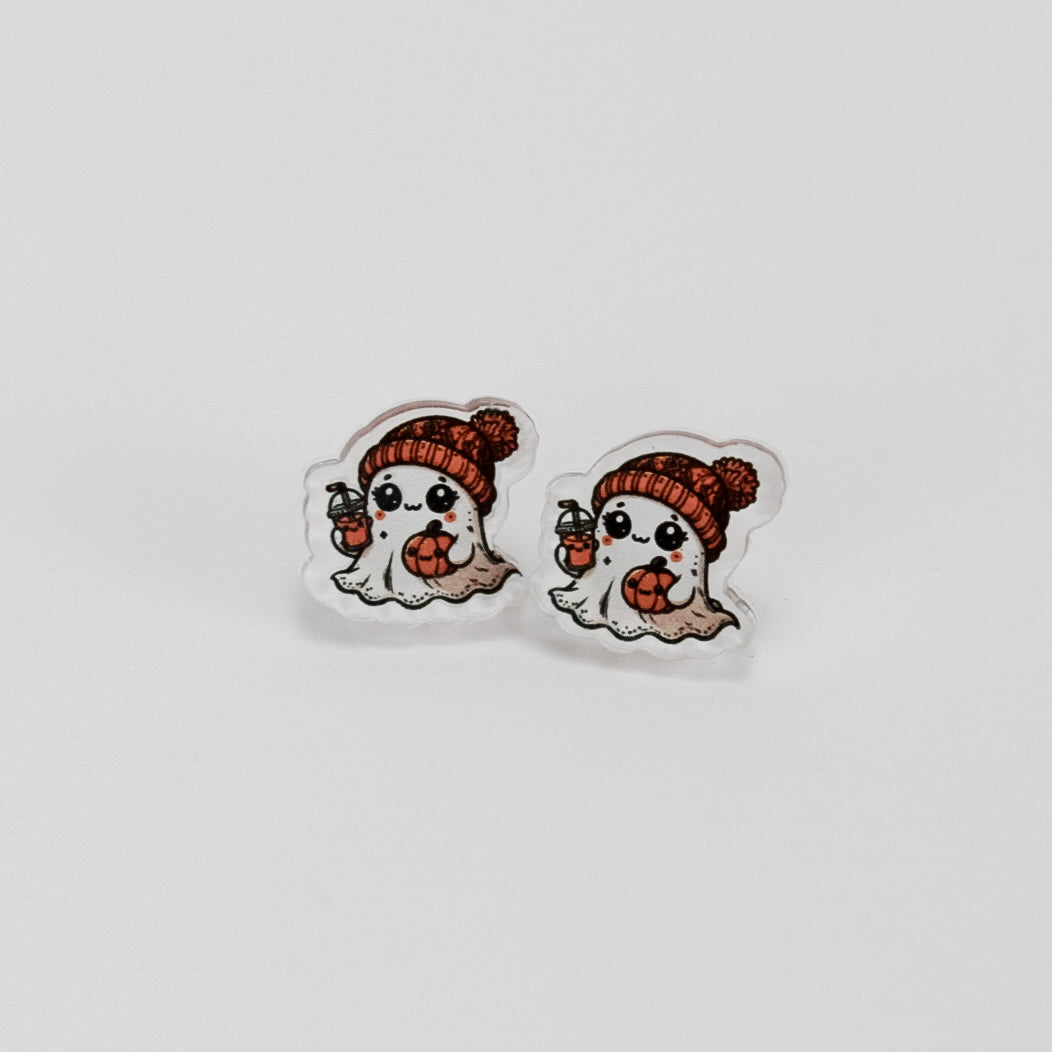 Coffee Ghost Studs