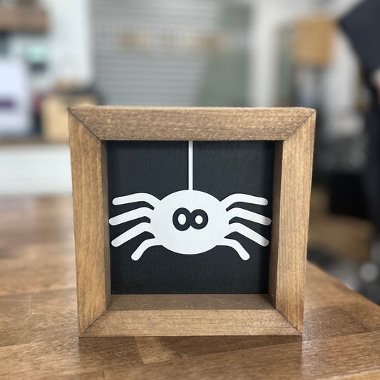 Hanging Spider - 6" Square Sign