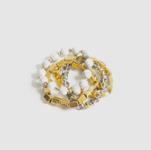 Marble/Gold Bracelet Stack