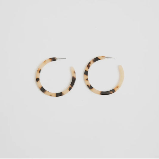 Tortoise Hoop Earrings