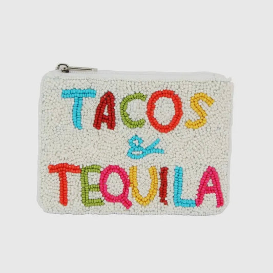 Beaded Coin Purse - Tacos & Tequila