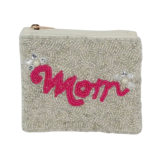 Beaded Coin Purse - Mom