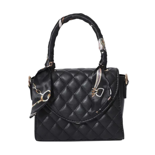 Top Handle Satchel Bag - Black