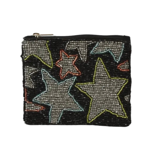 Beaded Coin Purse - Stars