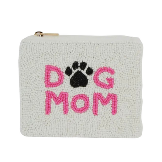 Beaded Coin Purse - Dog Mom