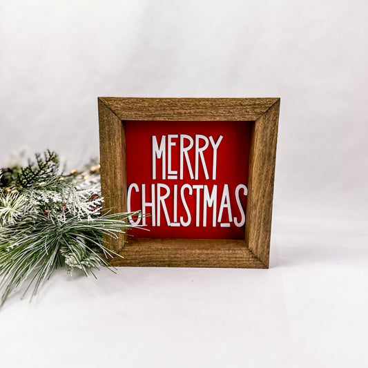 Merry Christmas - 6" Square Sign