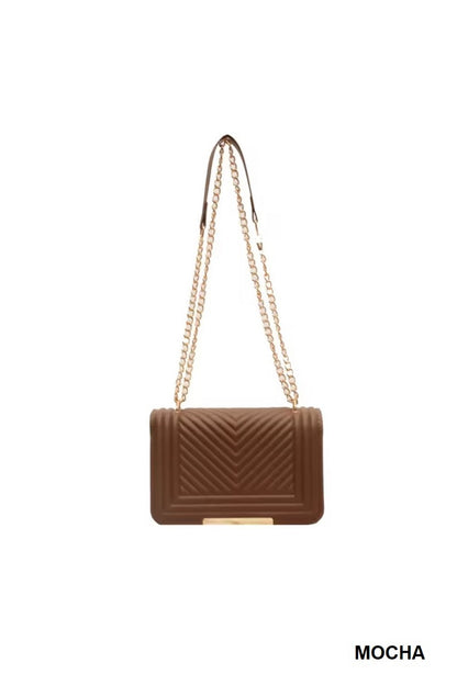 Mocha Chevron Crossbody