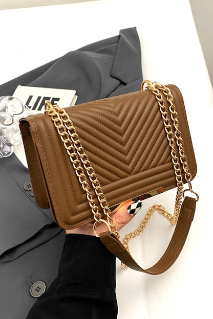 Mocha Chevron Crossbody